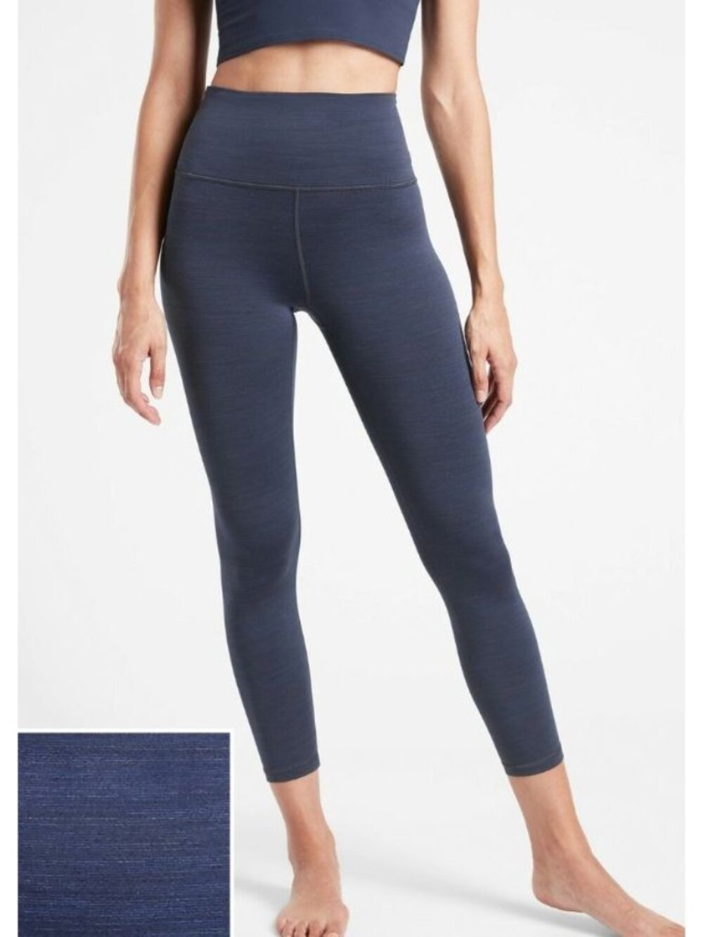 ATHLETA Elation Space Dye 7/8 Tight in Enchanted Blue size XS